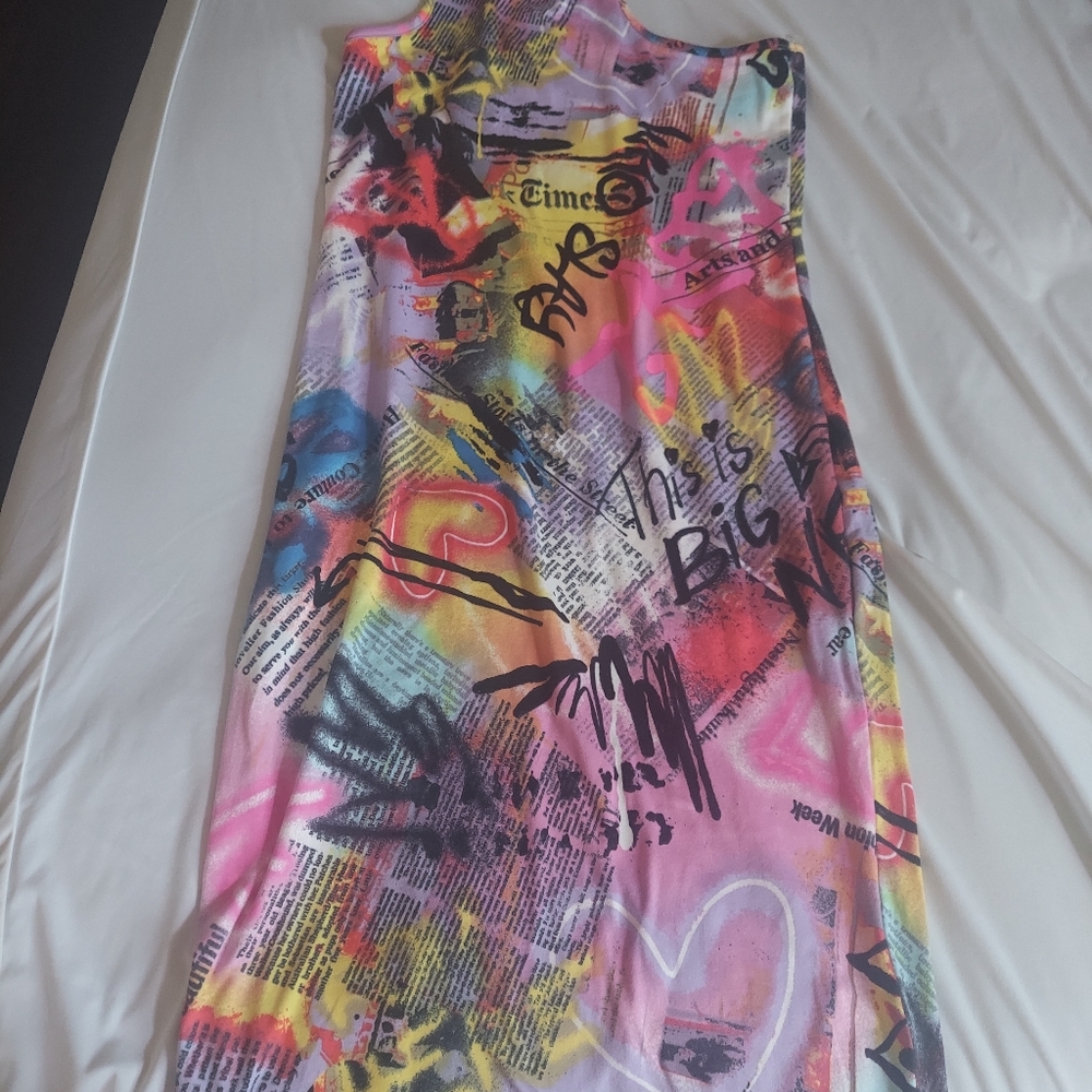 Tank graffiti dress